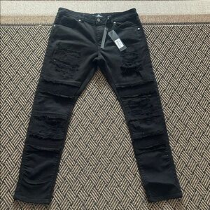 Men's Black Ripped Skinny Jeans